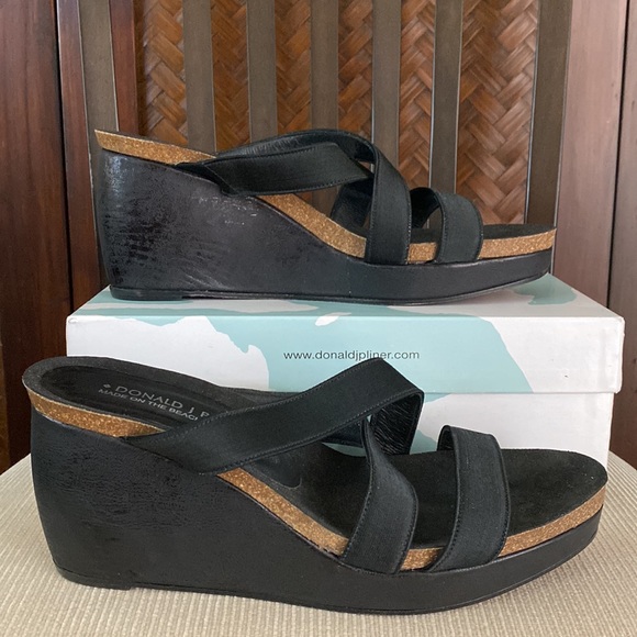 DONALD J. PLINER - “Boske” Leather/cork Wedge 12M NIB - Picture 3 of 10